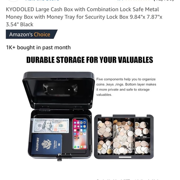 Large Cashbox/Safe - Picture 1 of 4